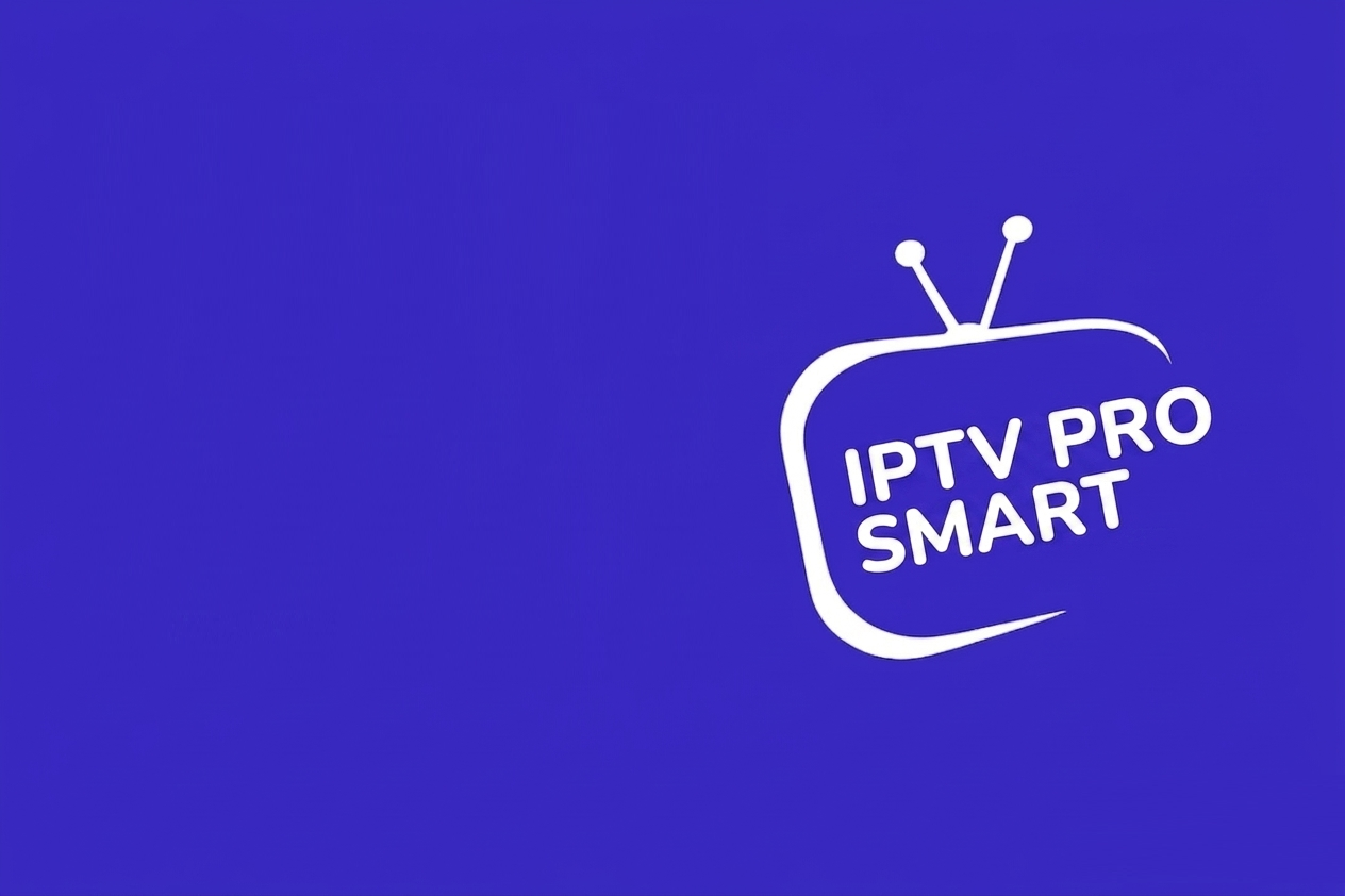 IPTV Smarters Logo uf blauem Hintergrund mit em Titel: Playlist dezuefüege – M3U und Xtream Codes Aleitig.